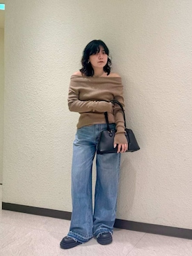 Mila Owenさん（レディース・157cm）の冬コーディネート