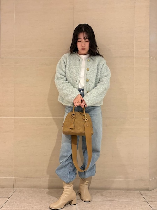 金釦テディラメニットジャケット（ノーカラージャケット）｜Mila Owen