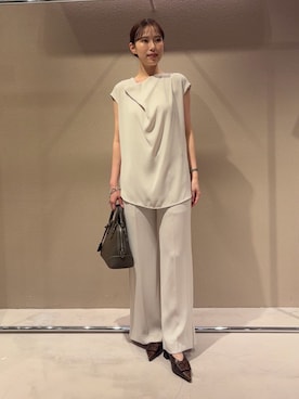 「オフィスコーデ」｜Mila Owenさん（レディース・158cm）の夏コーディネート