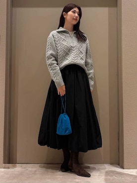 Mila Owenさん(レディース・169cm)の冬コーディネート