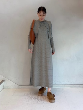 Mila Owenさん（レディース・158cm）の春コーディネート