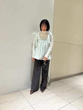 Mila Owenさん（レディース・157cm）の冬コーディネート