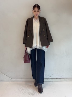 Mila Owenさん(レディース・158cm)の秋コーディネート