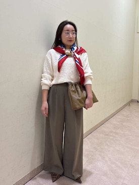 Mila Owenさん（レディース・155cm）の冬コーディネート