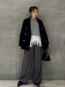 Mila Owenさん(レディース・156cm)の冬コーディネート