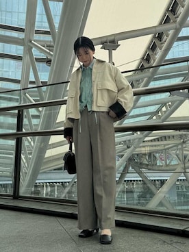 「シャツブラウス」｜Mila Owenさん（レディース・153cm）の春コーディネート