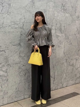 「シャツブラウス」｜Mila Owenさん（レディース・162cm）の春コーディネート