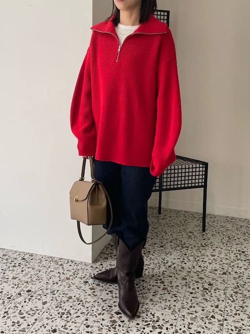 テレコクルーネックプルオーバー（Tシャツ/カットソー）｜Mila Owen