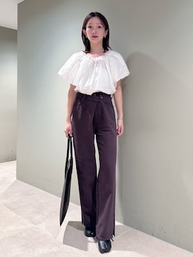 Mila Owenさん（レディース・159cm）の夏コーディネート