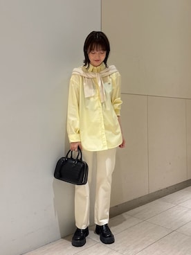 「シャツブラウス」｜Mila Owenさん（レディース・163cm）の春コーディネート