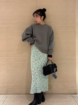 Mila Owenさん（レディース・155cm）の冬コーディネート