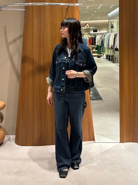 「Mila Owen（ミラオーウェン）のフレアＧジャン（デニムジャケット、ブルー系）」を使った、Mila Owenさんの春コーディネート