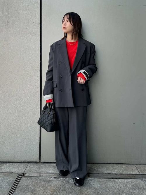 セール】【セットアップ対応】ワンタックストレートスーツパンツ