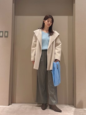 「Mila Owen（ミラオーウェン）のアイテム（ブーツ）」を使った、Mila Owenさん（レディース・169cm）の冬コーディネート