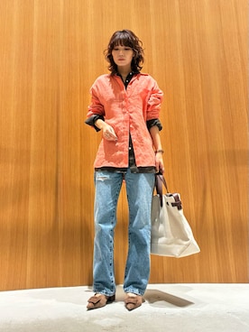 「Mila Owen（ミラオーウェン）のヴィンテージストレートデニム（デニムパンツ、ブルー系）」を使った、Mila Owenさんの春コーディネート