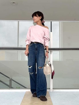 「アイテム（その他ヘアアクセサリー）」を使った、Mila Owenさん（レディース・160cm）の秋コーディネート
