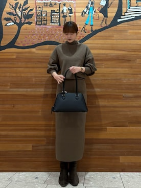 Mila Owenさん（レディース・162cm）の冬コーディネート