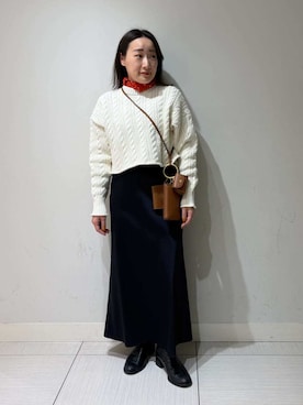 Mila Owenさん（レディース・155cm）の冬コーディネート