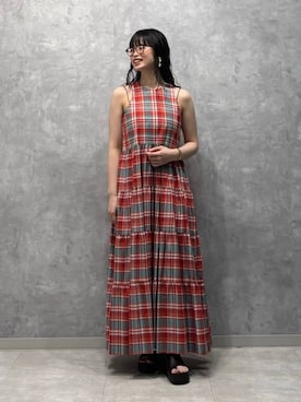 「マキシワンピース」｜Mila Owenさん（レディース・155cm）の春コーディネート