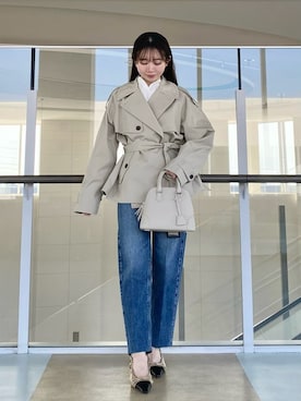 「ボリューム」｜Mila Owenさん（レディース・161cm）の冬コーディネート
