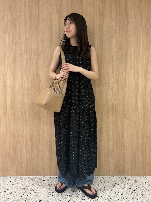 ダブルリボンホルターネックキャミワンピース（ワンピース）｜Mila  