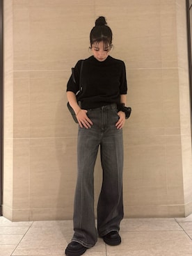 「アイテム（その他ヘアアクセサリー）」を使った、Mila Owenさん（レディース・155cm）の秋コーディネート