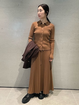 「Mila Owen（ミラオーウェン）のアイテム（スカート）」を使った、Mila Owenさん（レディース・158cm）の冬コーディネート