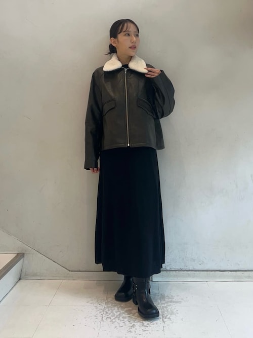 バイカーミドルブーツ（ブーツ）｜Mila Owen（ミラオーウェン