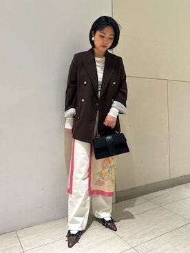 Mila Owenさん(レディース・157cm)の冬コーディネート