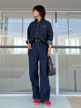 「シャツブラウス」｜Mila Owenさん（レディース・160cm）の夏コーディネート