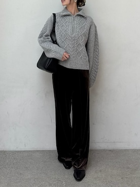 Mila Owenさん(レディース・155cm)の冬コーディネート