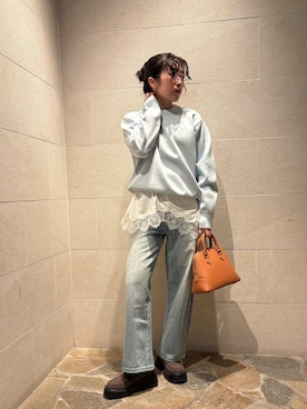 Mila Owenさん（レディース・155cm）の冬コーディネート