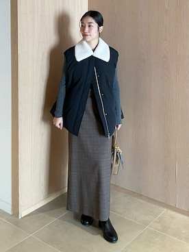 Mila Owenさん(レディース・158cm)の冬コーディネート