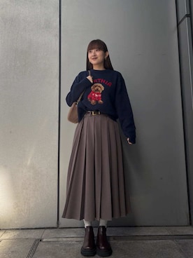 Mila Owenさん（レディース・162cm）の冬コーディネート