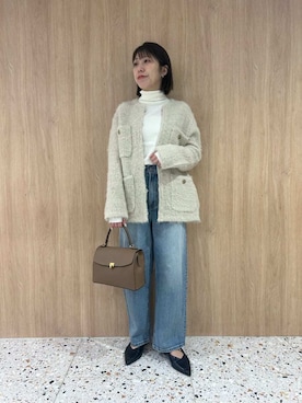 Mila Owenさん（レディース・161cm）の冬コーディネート