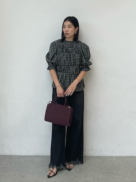 「シャーリング」｜Mila Owenさん（レディース・158cm）の夏コーディネート