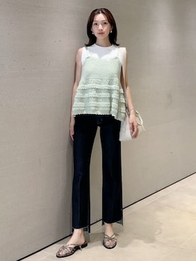 Mila Owenさん（レディース・159cm）の夏コーディネート