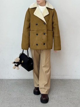 「Mila Owen（ミラオーウェン）のアイテム」を使った、Mila Owenさん（レディース・155cm）の冬コーディネート