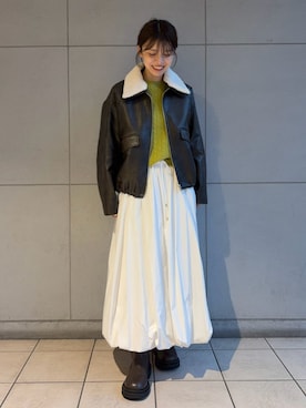 「サステナブル」｜Mila Owenさん（レディース・158cm）の秋コーディネート