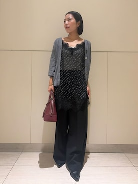 「Mila Owen（ミラオーウェン）のアイテム（その他パンツ）」を使った、Mila Owenさん（レディース・151cm）の秋コーディネート