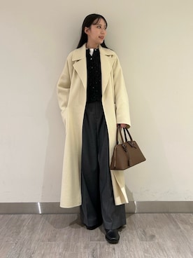 「Mila Owen（ミラオーウェン）のアイテム（その他アウター）」を使った、Mila Owenさん（レディース・158cm）の冬コーディネート