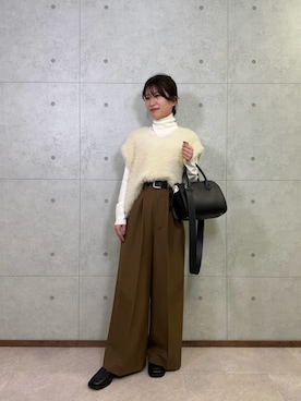 「Mila Owen（ミラオーウェン）のアイテム」を使った、Mila Owenさん（レディース・160cm）の秋コーディネート