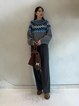 「ボリューム」｜Mila Owenさん（レディース・158cm）の秋コーディネート