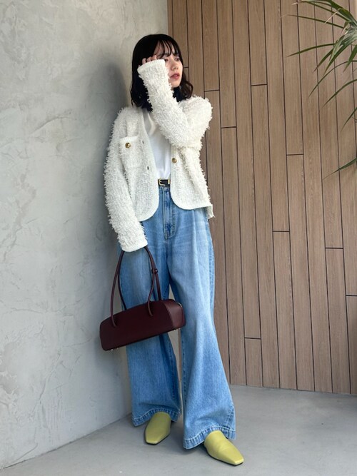 ニットツイードショートジャケット（カーディガン/ボレロ）｜Mila Owen  