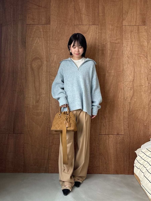 テレコクルーネックプルオーバー（Tシャツ/カットソー）｜Mila Owen