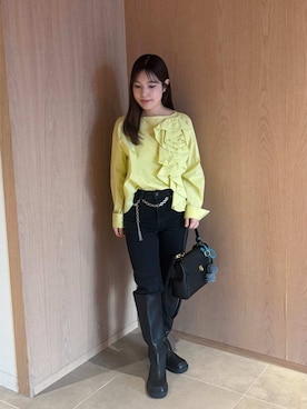 Mila Owenさん（レディース・153cm）の冬コーディネート