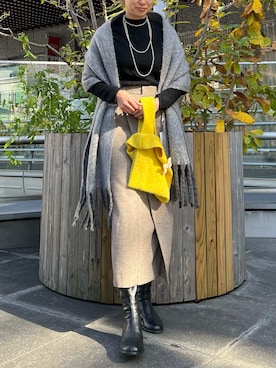 Mila Owenさん（レディース・158cm）の冬コーディネート