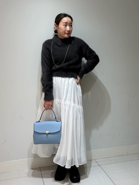 「Mila Owen（ミラオーウェン）のアイテム」を使った、Mila Owenさん（レディース・155cm）の冬コーディネート