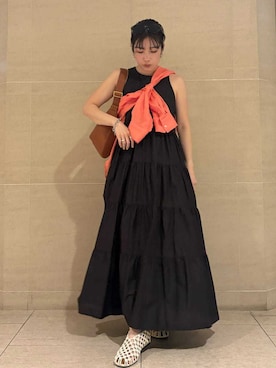 「マキシワンピース」｜Mila Owenさん（レディース・155cm）の春コーディネート