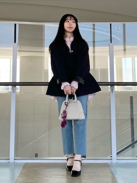 「ボリューム」｜Mila Owenさん（レディース・161cm）の春コーディネート